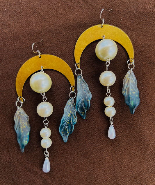 Delicate Heart - Half Moon Dangles