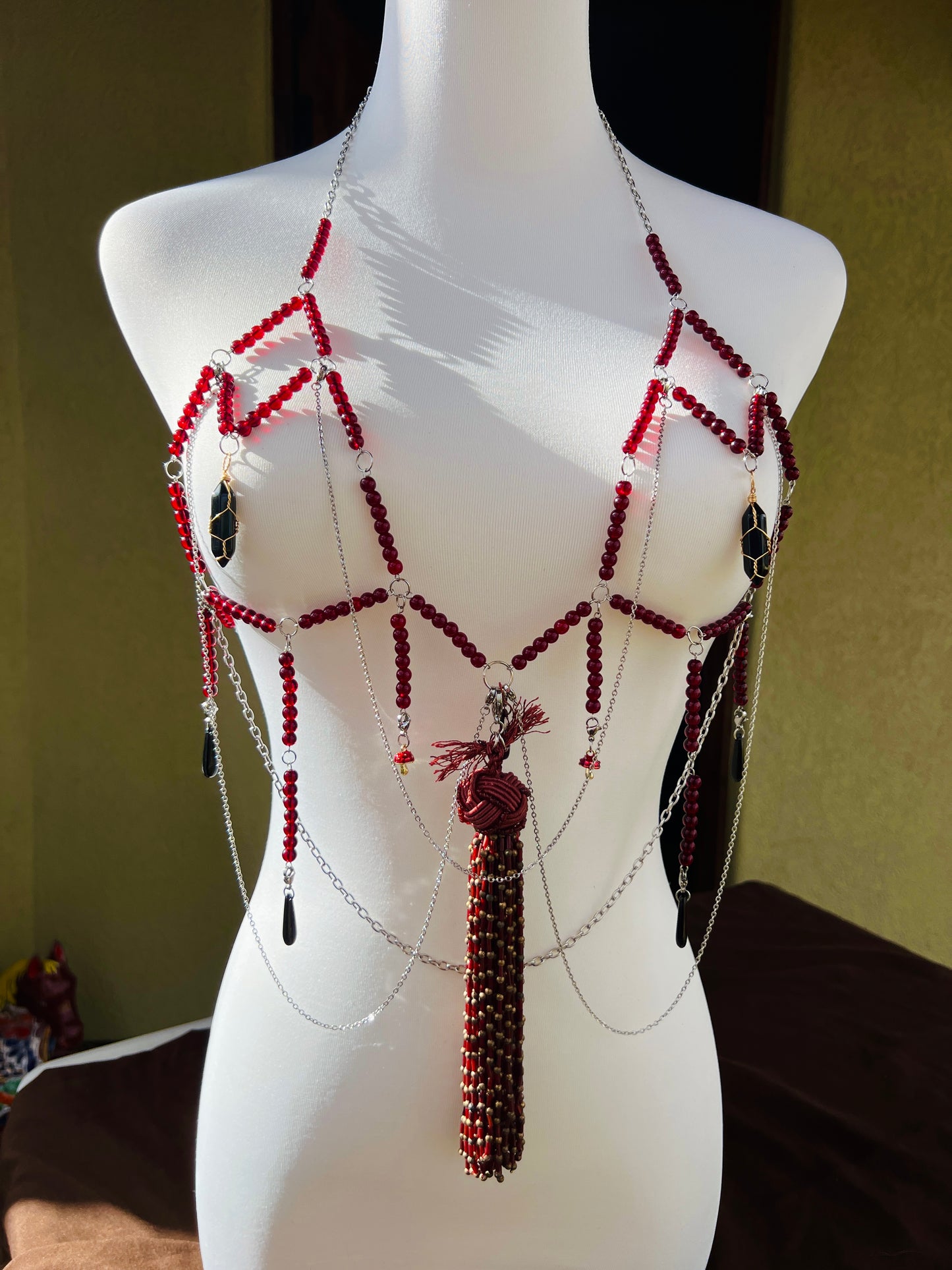 Temptress Body Armor - Beaded Harness