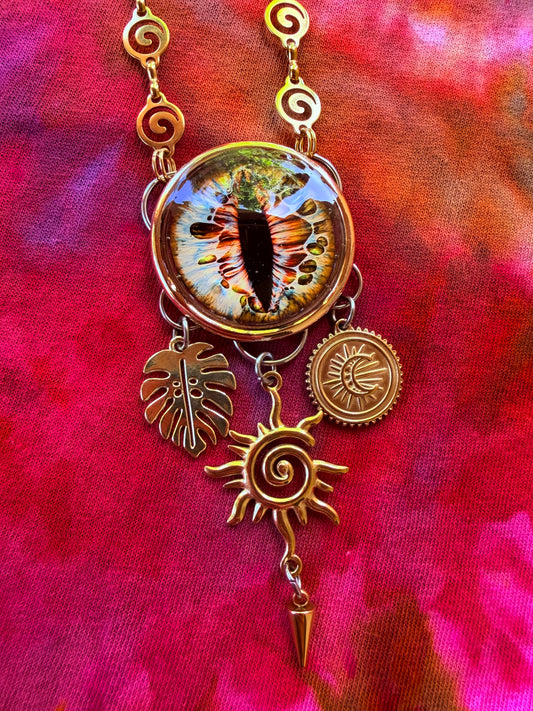 Liquid Gold - Dragon Eye Portal Necklace