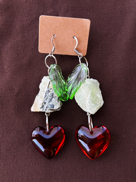 Greenwood - Prehnite Crystal Dangles