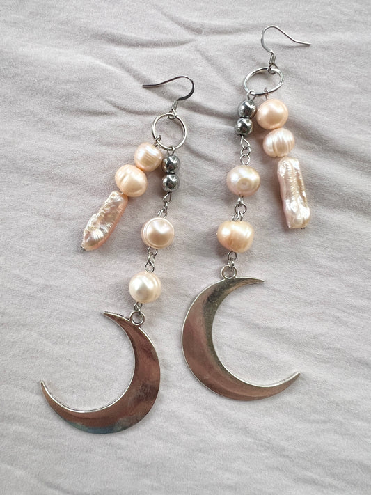 New Moon - Freshwater Pearl Dangles