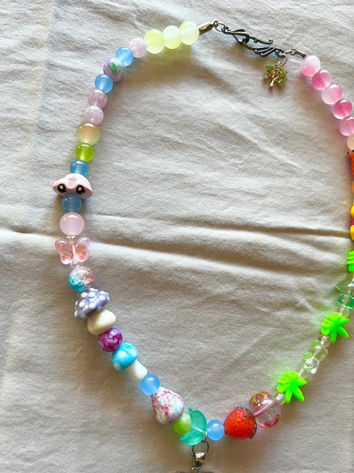 Pig in the City Glass Beader Necklace